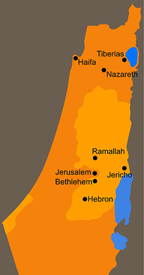         Holy Land Trust Fact Finding Tour Map    
